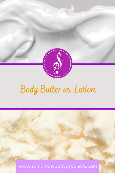 The Difference between lotion and body butter.